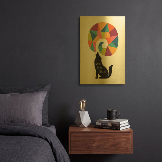 'Woo Your Dream' By Andy Westface Gold Metal Wall Art