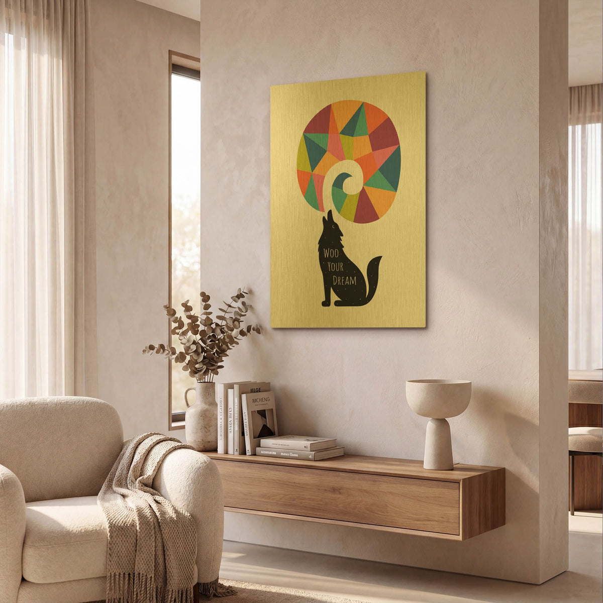 'Woo Your Dream' By Andy Westface Gold Metal Wall Art