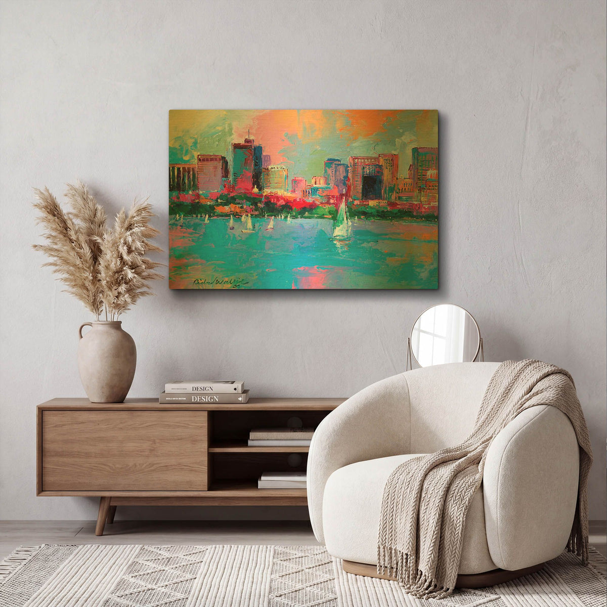 'Boston' By Richard Wallich Gold Metal Wall Art