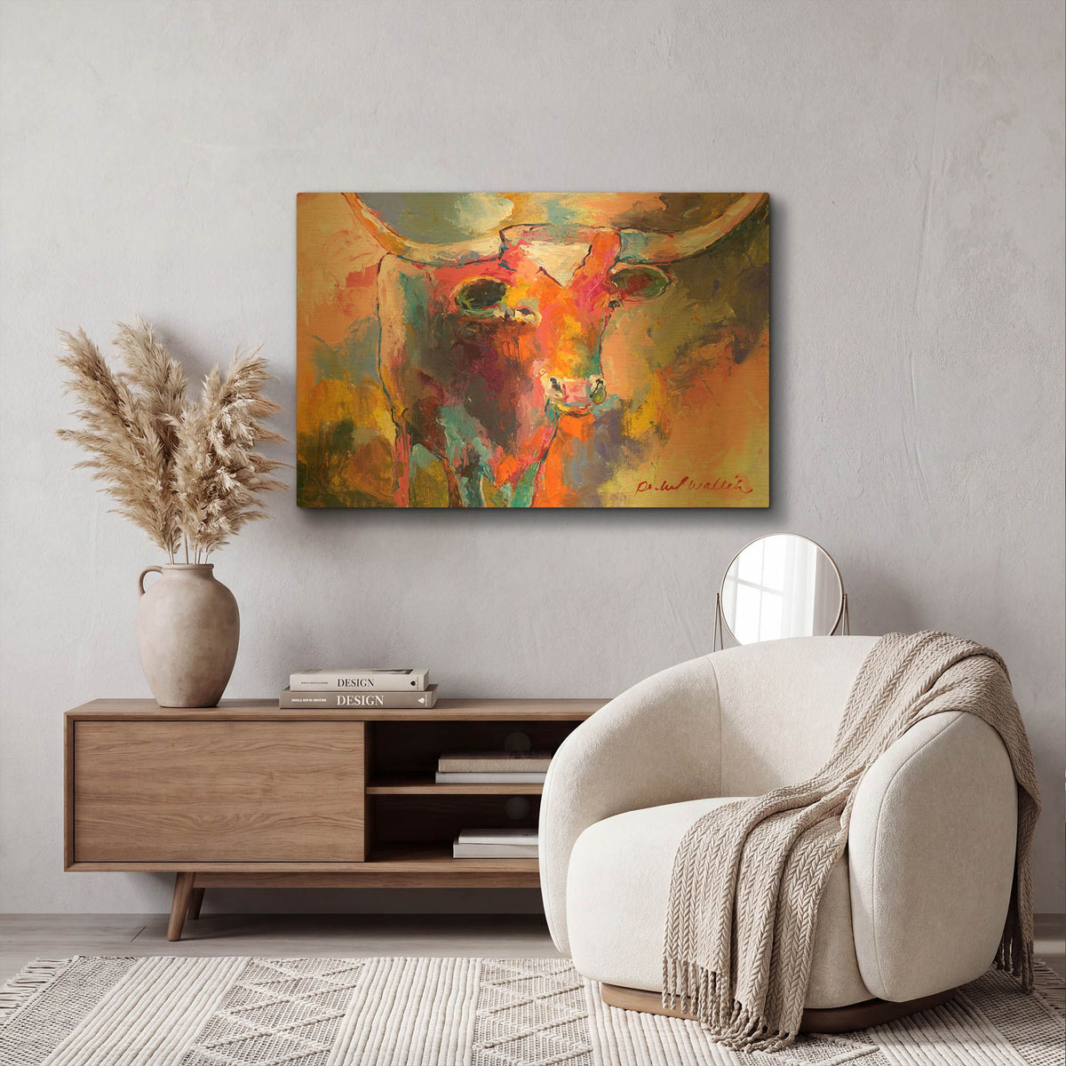 'Steer' By Richard Wallich Gold Metal Wall Art