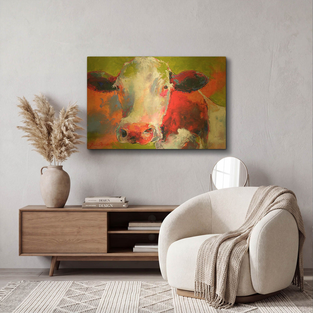 'Art Cow' By Richard Wallich Gold Metal Wall Art