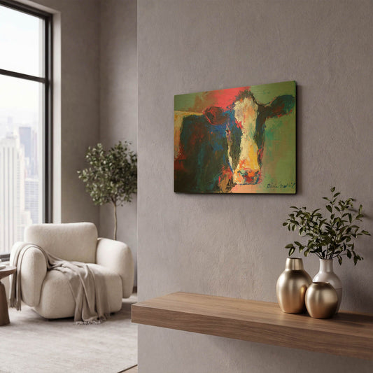 'Art B Cow' By Richard Wallich Gold Metal Wall Art