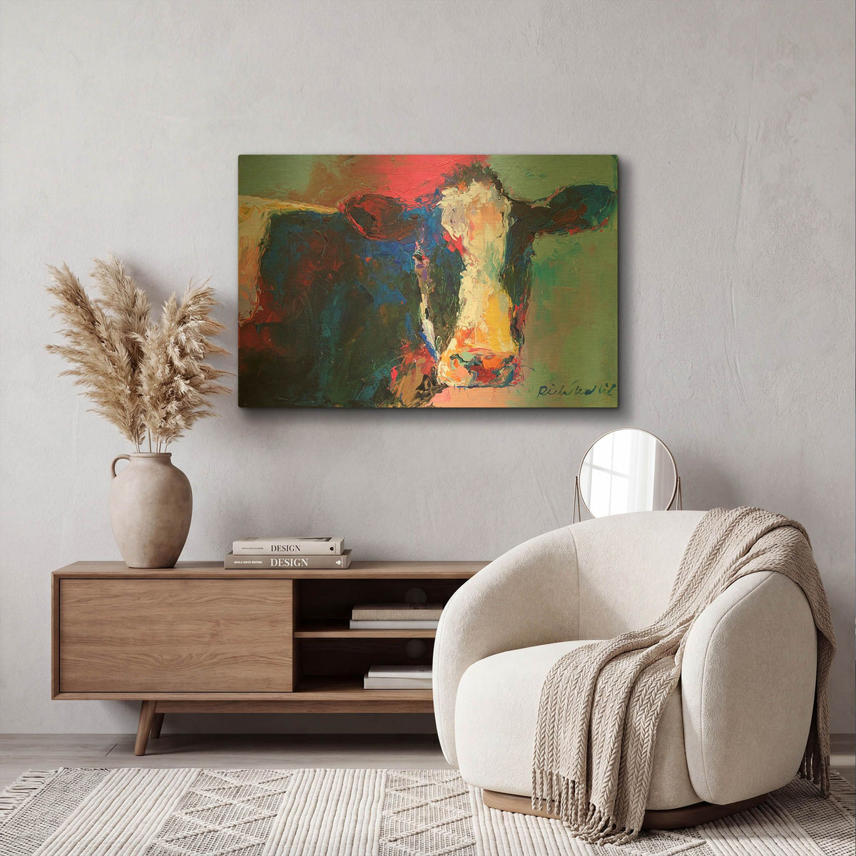 'Art B Cow' By Richard Wallich Gold Metal Wall Art