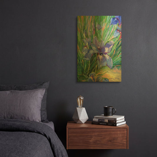'Iris' By Richard Wallich Gold Metal Wall Art