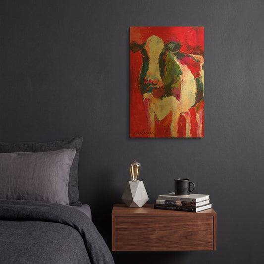 'Cow' By Richard Wallich Gold Metal Wall Art