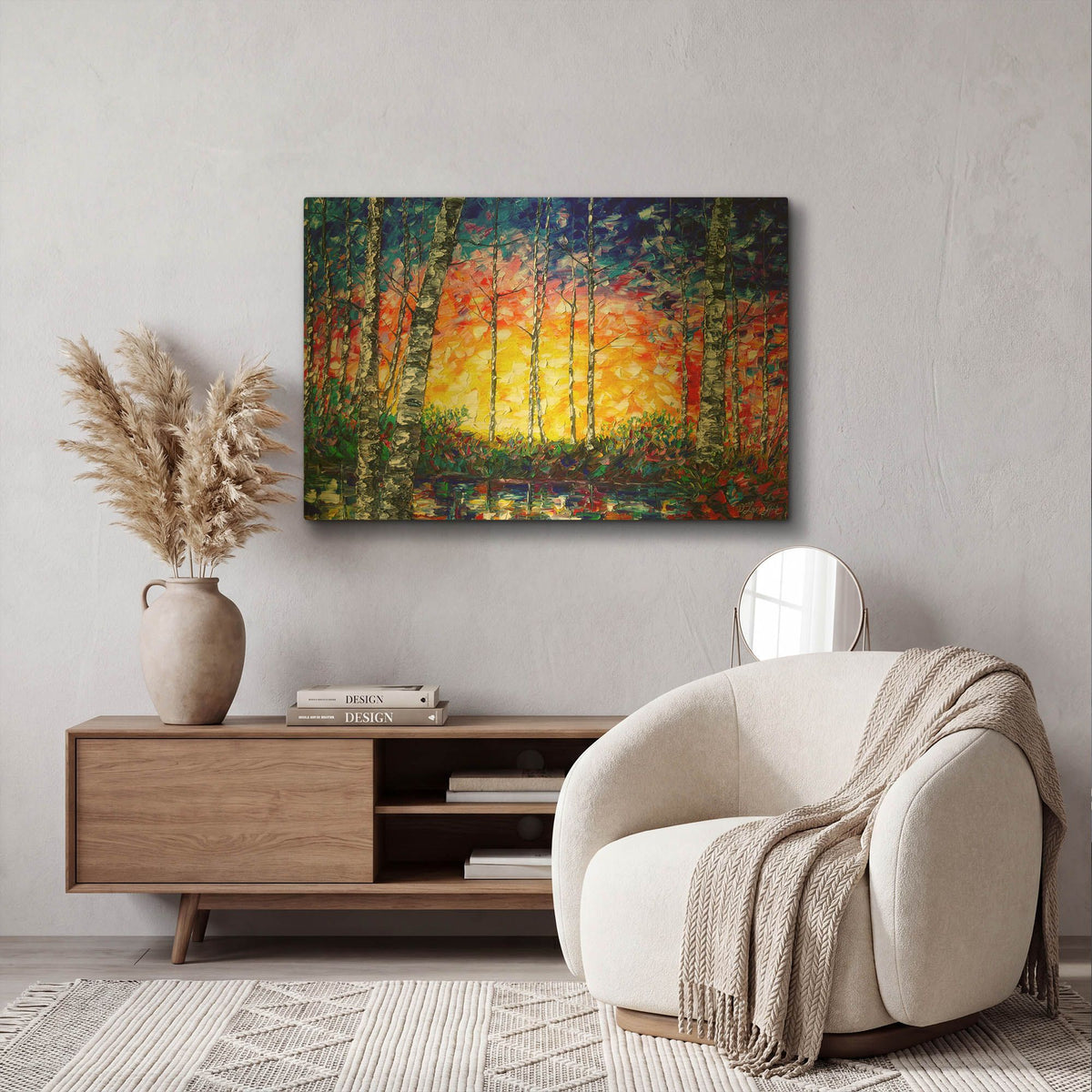 'Morning Breaks' By Lena Owens Gold Metal Wall Art