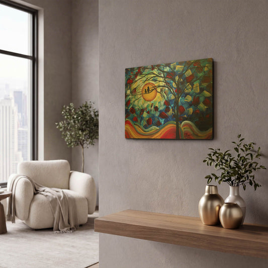 'Baby Bird' By Megan Duncanson Gold Metal Wall Art