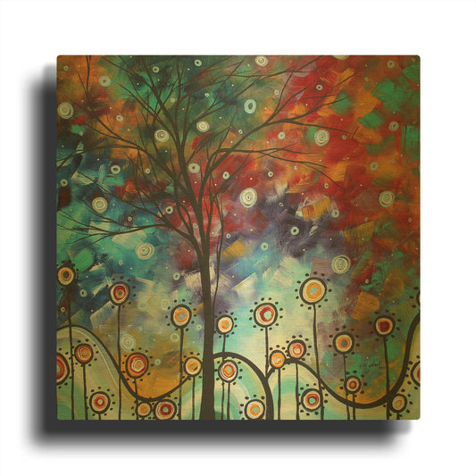 'Field of Joy' By Megan Duncanson Gold Metal Wall Art