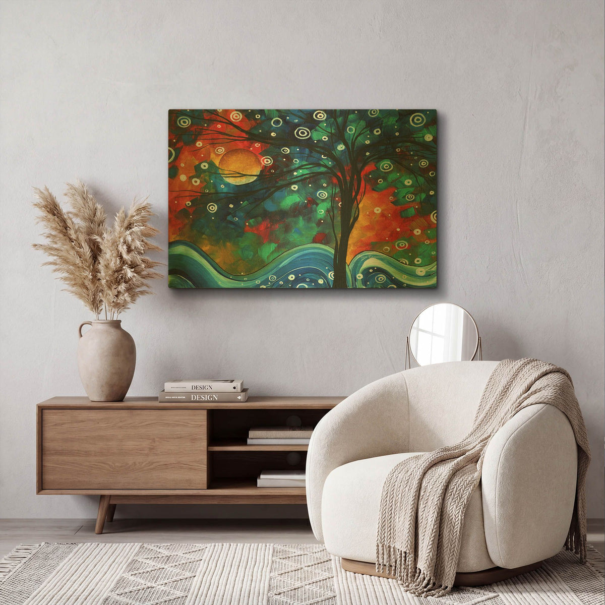 'First Snow Fall' By Megan Duncanson Gold Metal Wall Art