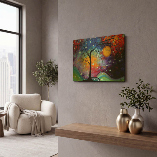 'Winter Sparkle' By Megan Duncanson Gold Metal Wall Art