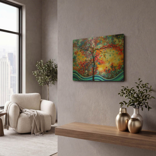 'Worlds Away' By Megan Duncanson Gold Metal Wall Art