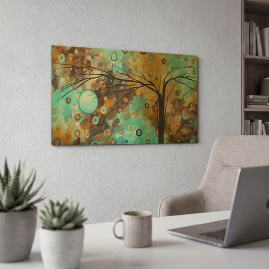 'Baby Blues' By Megan Duncanson Gold Metal Wall Art