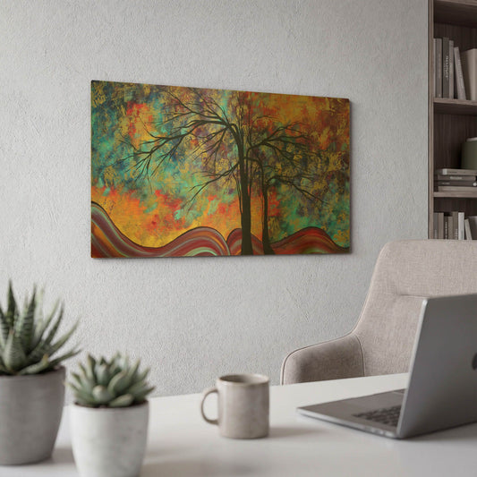 'Colorful Inspiration' By Megan Duncanson Gold Metal Wall Art