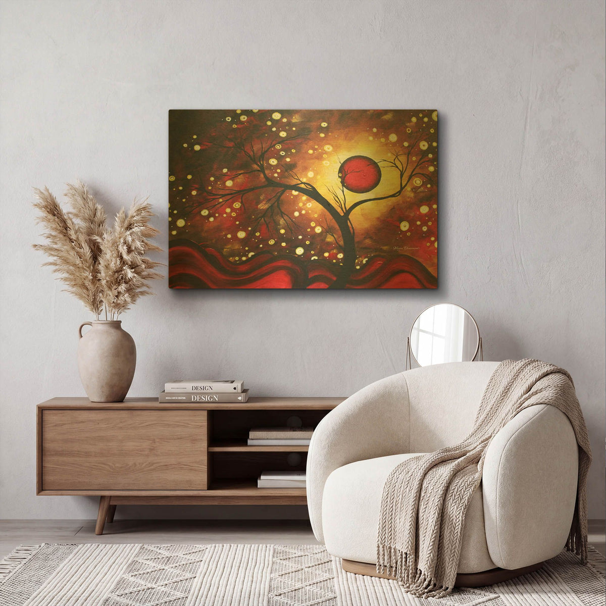 'Glowing Orb' By Megan Duncanson Gold Metal Wall Art