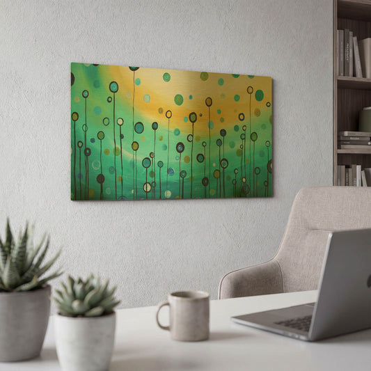 'Lollipop Field II' By Megan Duncanson Gold Metal Wall Art