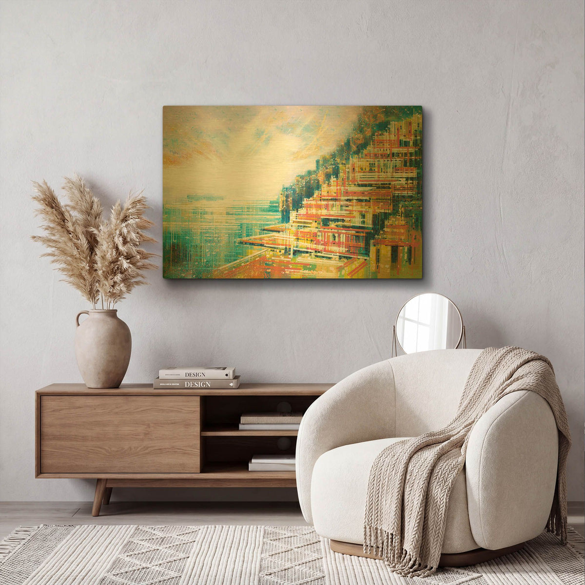 'A Positano Summer' By Marc Todd Gold Metal Wall Art