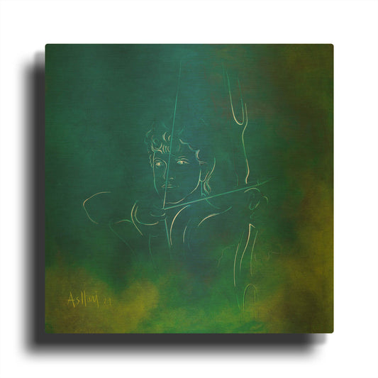 'Sagittarius' By Samedin Asllani Gold Metal Wall Art