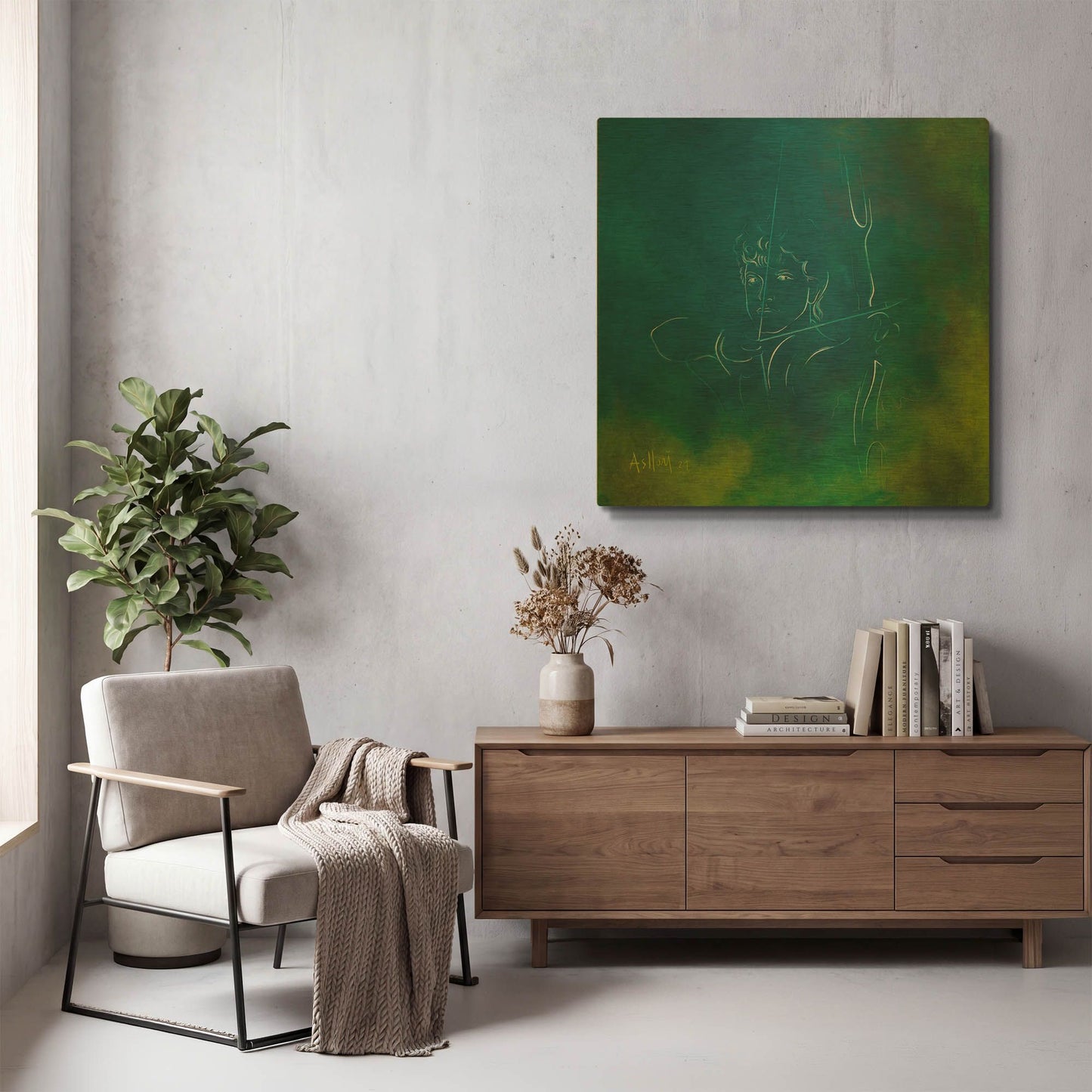 'Sagittarius' By Samedin Asllani Gold Metal Wall Art