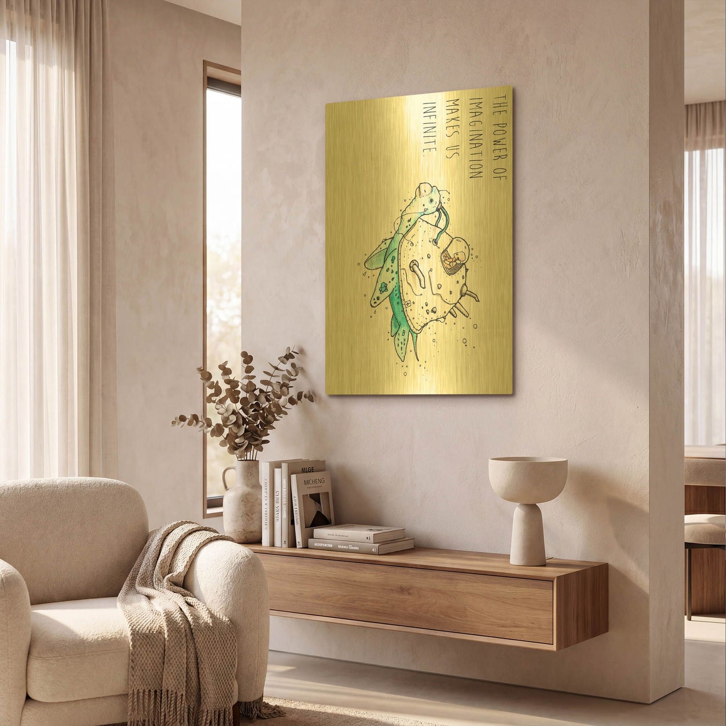 'Imagination' By Craig Snodgrass Gold Metal Wall Art