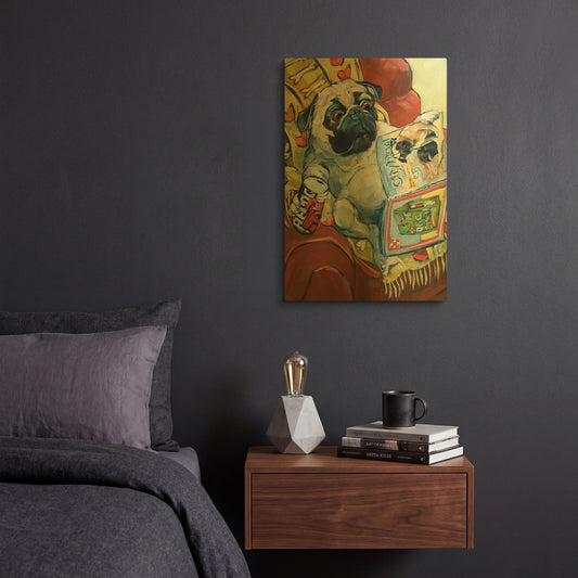 'Bark A Lounger' By CR Townsend Gold Metal Wall Art