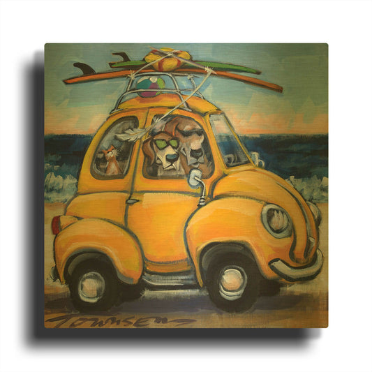 'Beachy Keen' By CR Townsend Gold Metal Wall Art
