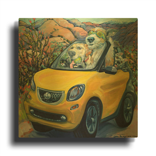 'Fully Charged' By CR Townsend Gold Metal Wall Art