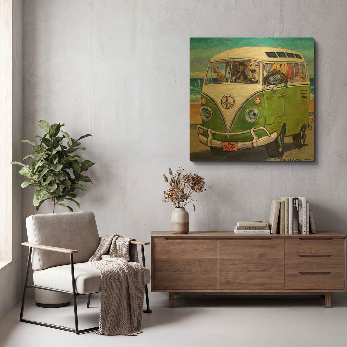 'Hang Loose' By CR Townsend Gold Metal Wall Art