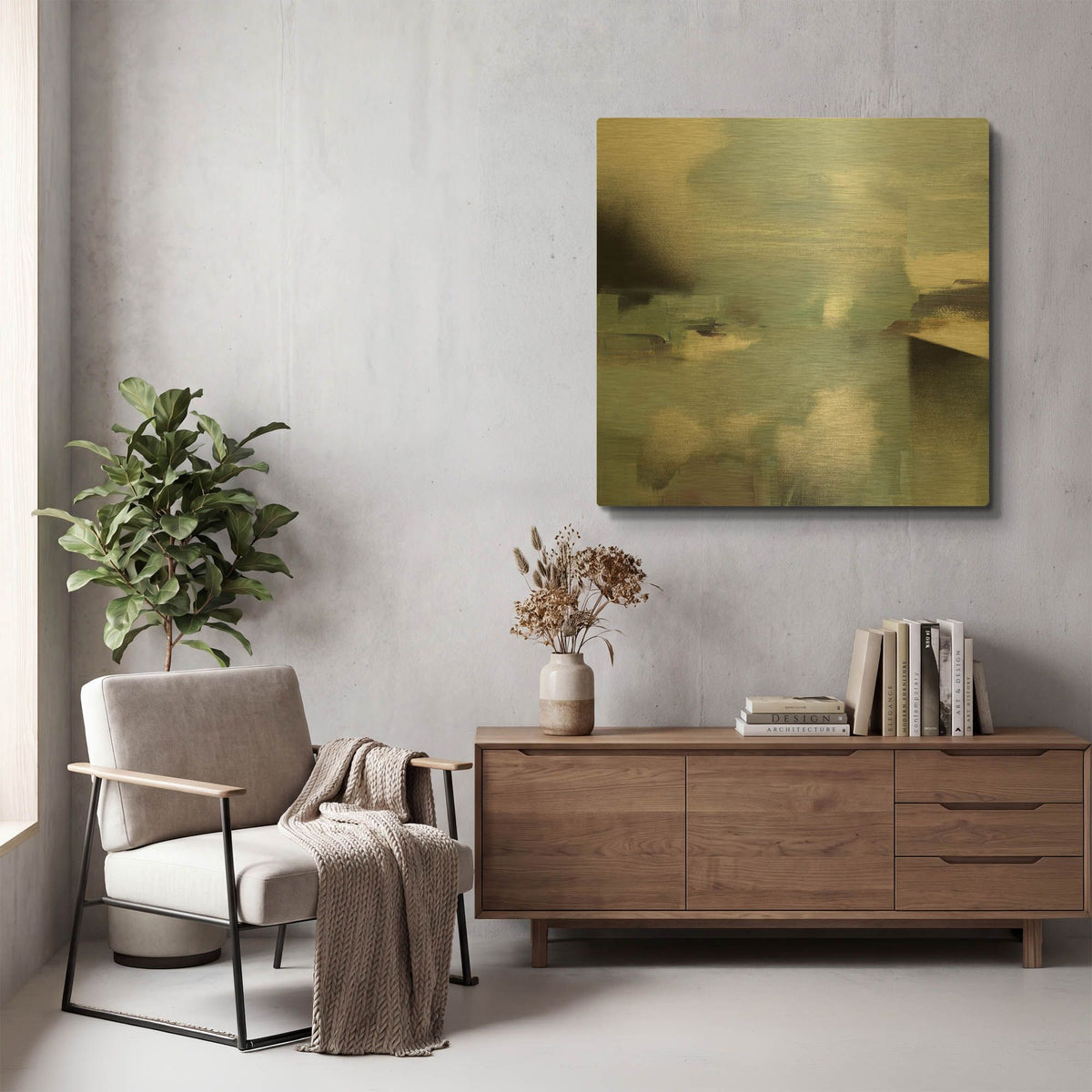 'Spatial Composition 28' By Stephanie Villafane Gold Metal Wall Art