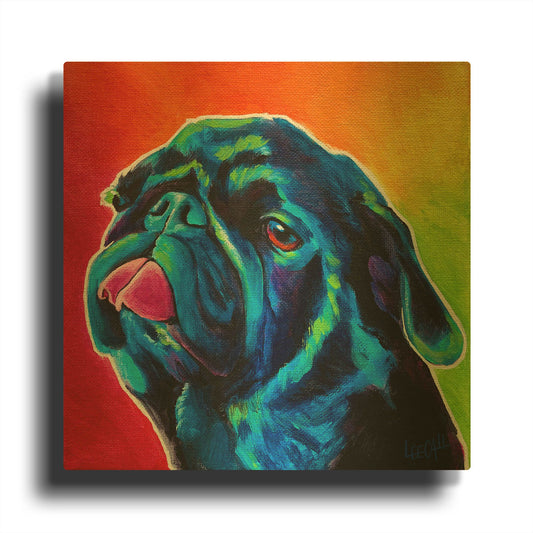 'Seamus' By Dawg Painter Gold Metal Wall Art