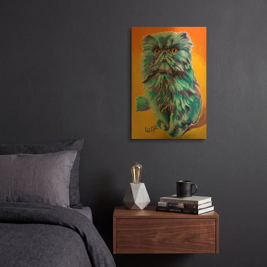 'Captian Poofy' By Dawg Painter Gold Metal Wall Art