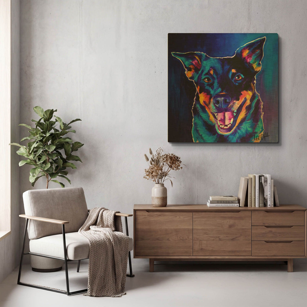 'Rocky' By Dawg Painter Gold Metal Wall Art