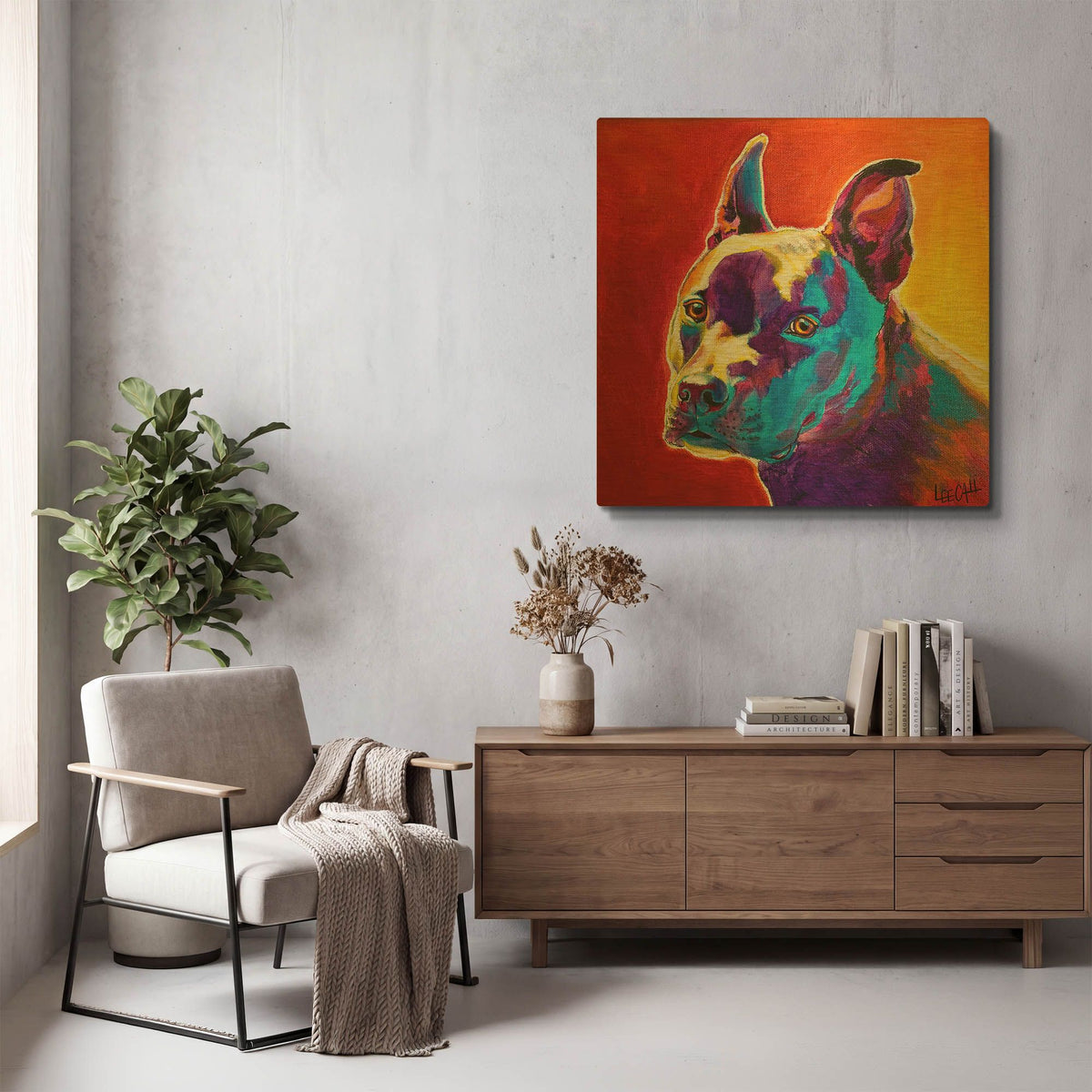 'Pitty' By Dawg Painter Gold Metal Wall Art