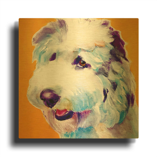 'Doodle - Boogie' By Dawg Painter Gold Metal Wall Art