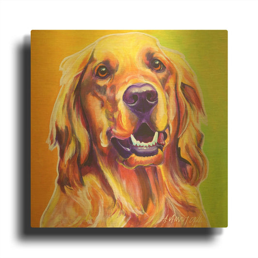 'Golden - Jasper' By Dawg Painter Gold Metal Wall Art