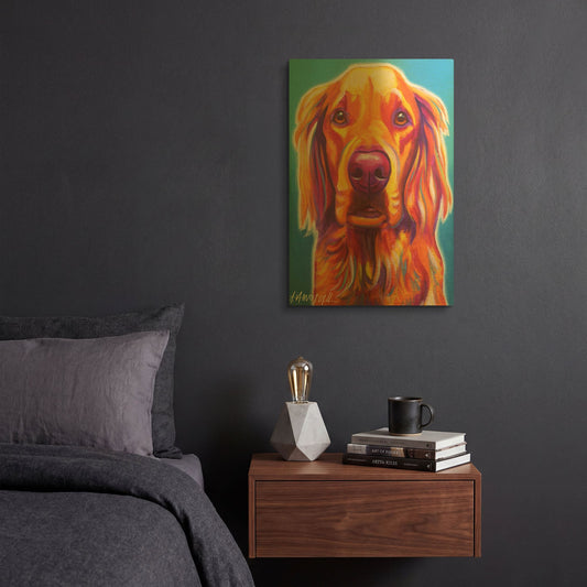 'Golden - Macie' By Dawg Painter Gold Metal Wall Art