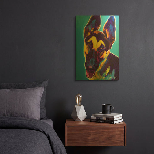 'Gsd - Ajax' By Dawg Painter Gold Metal Wall Art