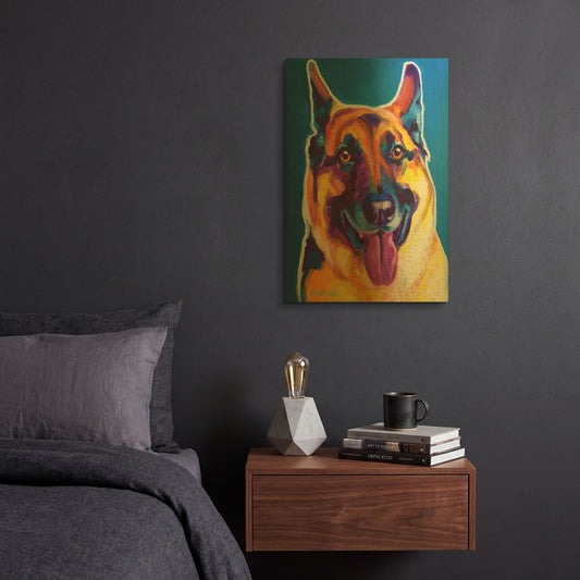 'Gsd - Hector' By Dawg Painter Gold Metal Wall Art
