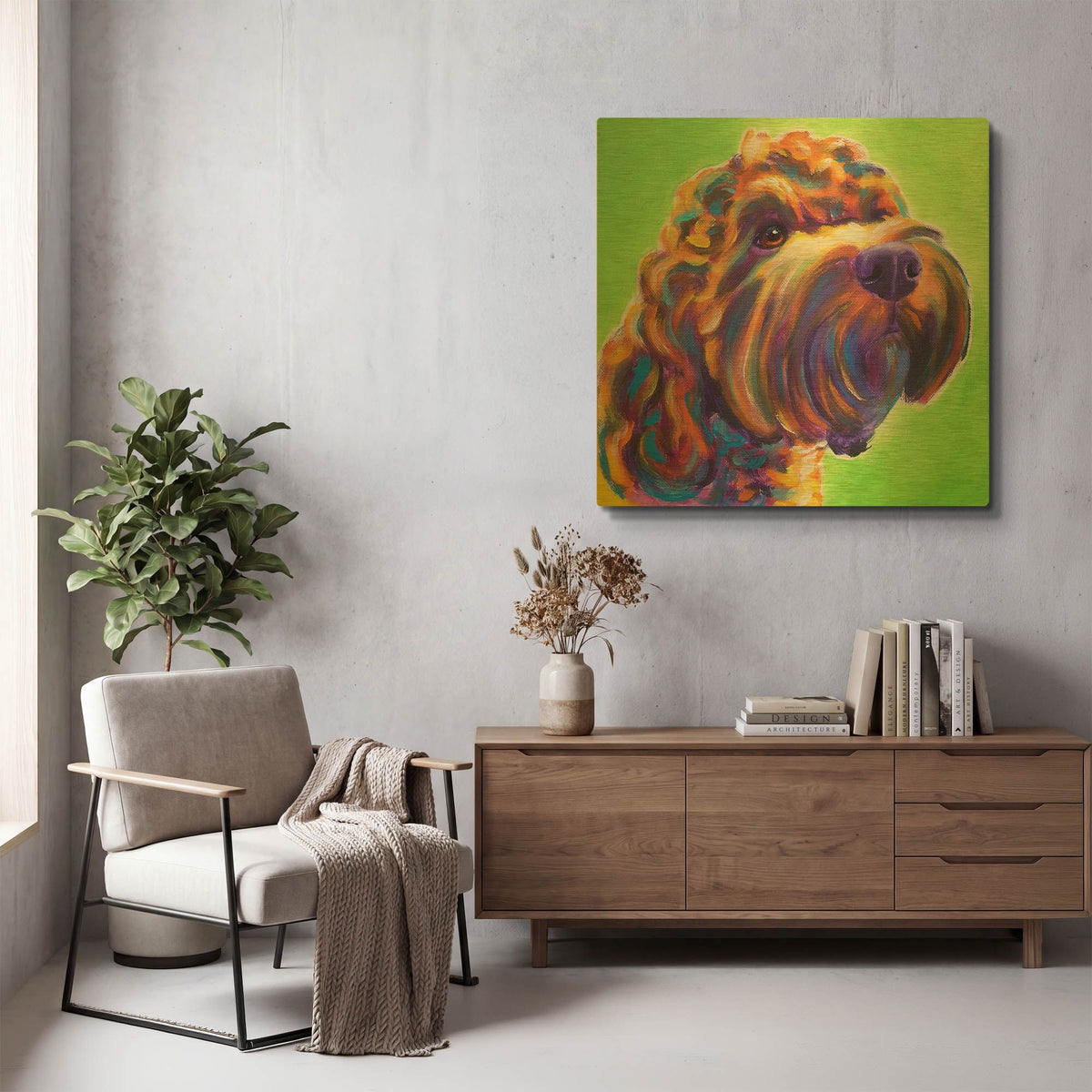 'Freddy' By Dawg Painter Gold Metal Wall Art