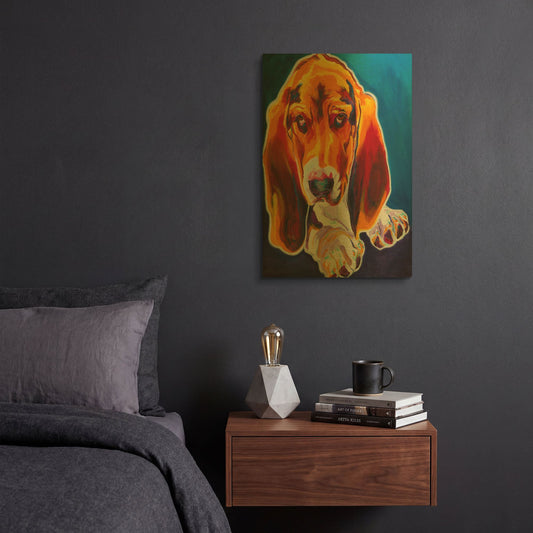 'Hound' By Dawg Painter Gold Metal Wall Art