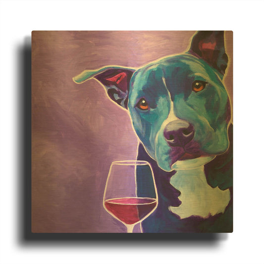 'Shakti With Wine' By Dawg Painter Gold Metal Wall Art
