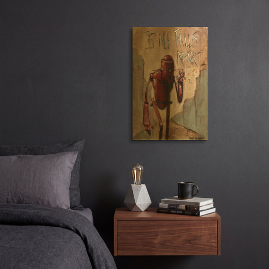'It Falls Apart' By Craig Snodgrass Gold Metal Wall Art
