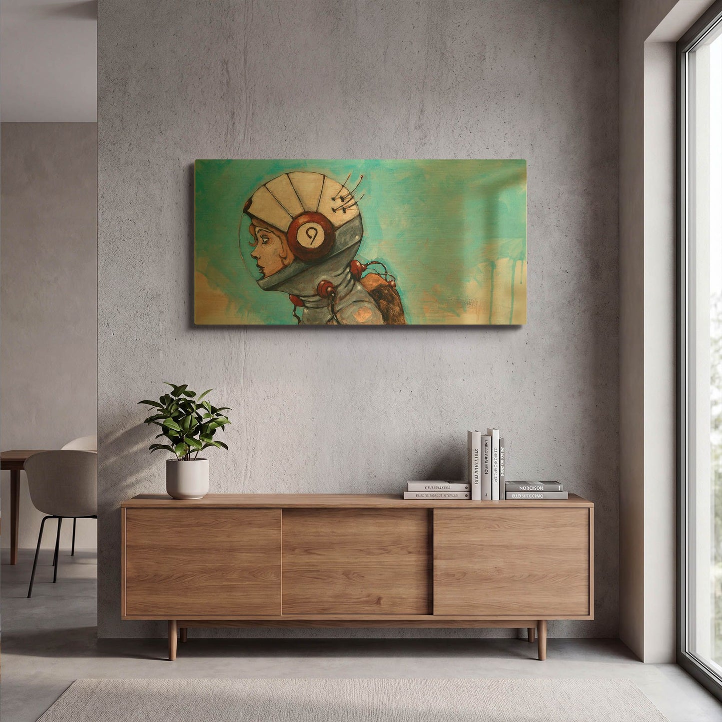 'Rosie the Rocketeer' By Craig Snodgrass Gold Metal Wall Art