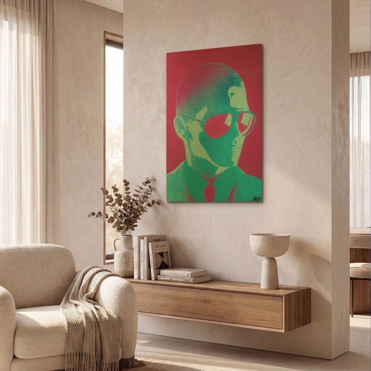 'Shades' By Abstract Graffiti Gold Metal Wall Art