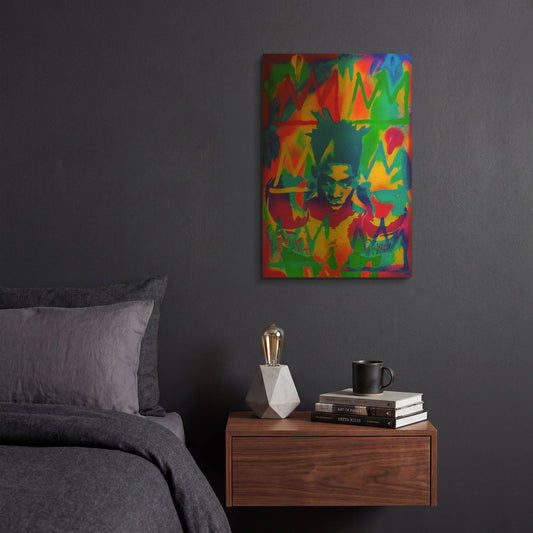'King Samo' By Abstract Graffiti Gold Metal Wall Art