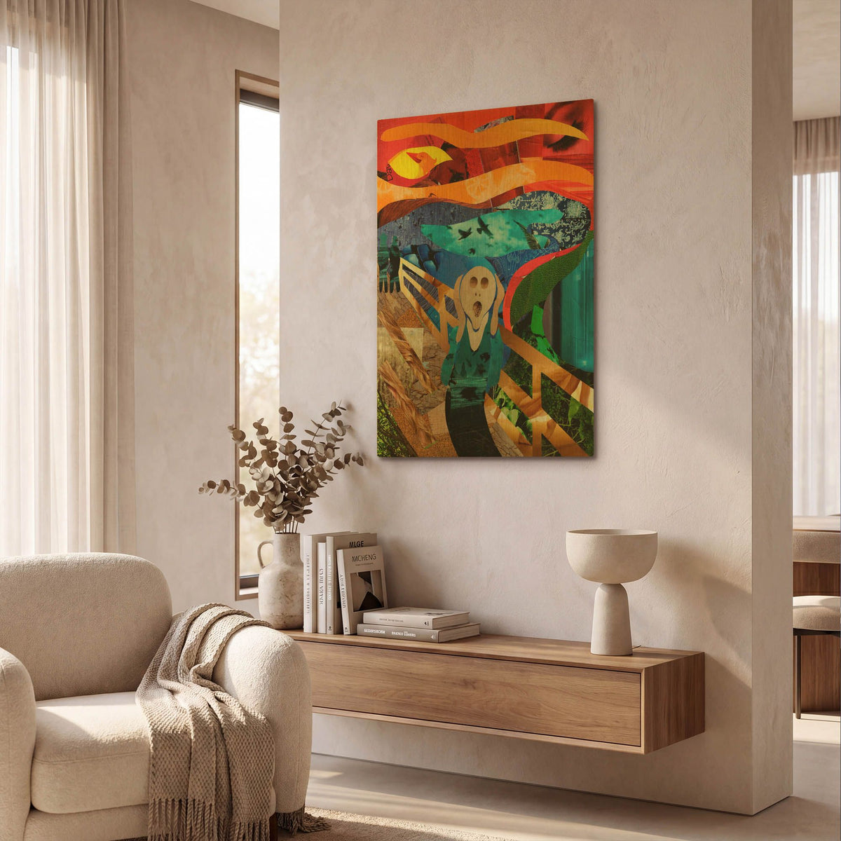 'Scream' By Artpoptart Gold Metal Wall Art