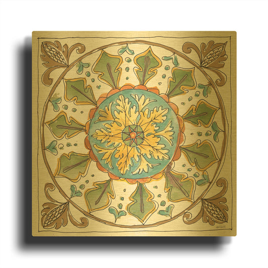 'Tuscan Elegance VII' By Anne Tavoletti Gold Metal Wall Art