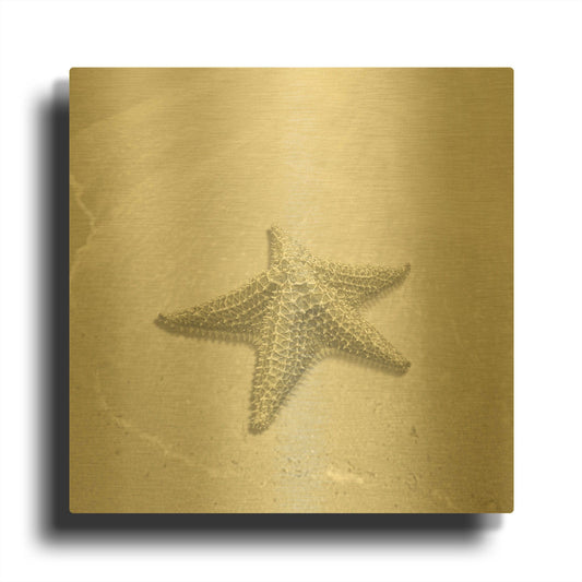 'Time Out 8' By Carlos Casamayor Gold Metal Wall Art