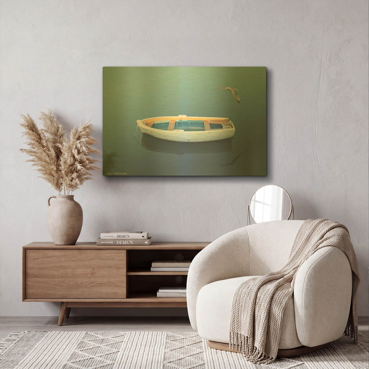 'Blue Dream 2' By Carlos Casamayor Gold Metal Wall Art