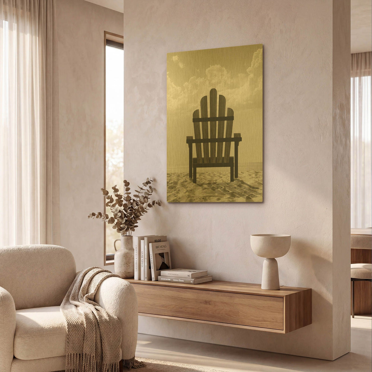'Time Out 4' By Carlos Casamayor Gold Metal Wall Art