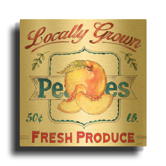 'Fruit Stand III' By Anne Tavoletti Gold Metal Wall Art